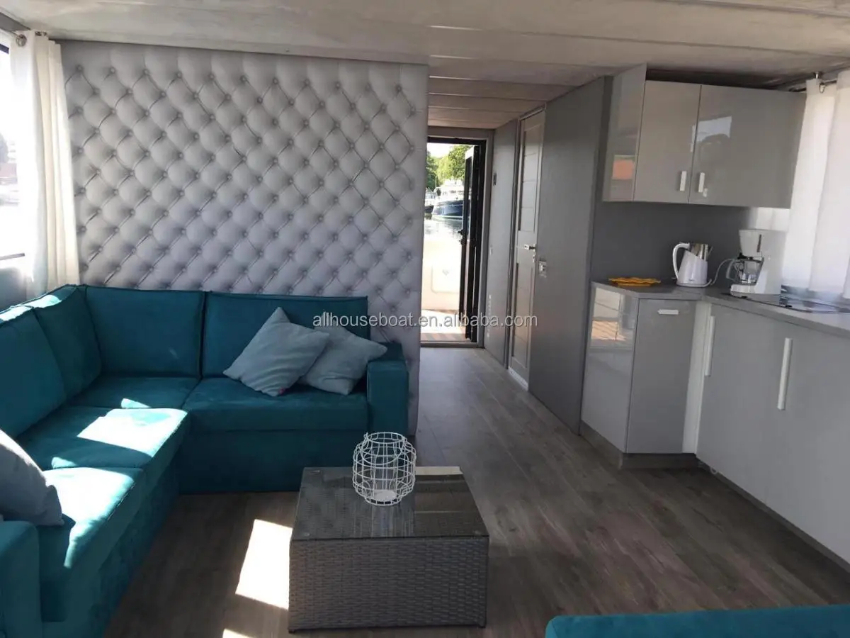 New Design Yacht High Speed Mobile Houseboat on Water Floating Boat Prefabricated Houseboat