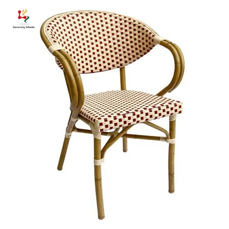 Restaurant garden furniture aluminum frame paris dining plastic chair stackable