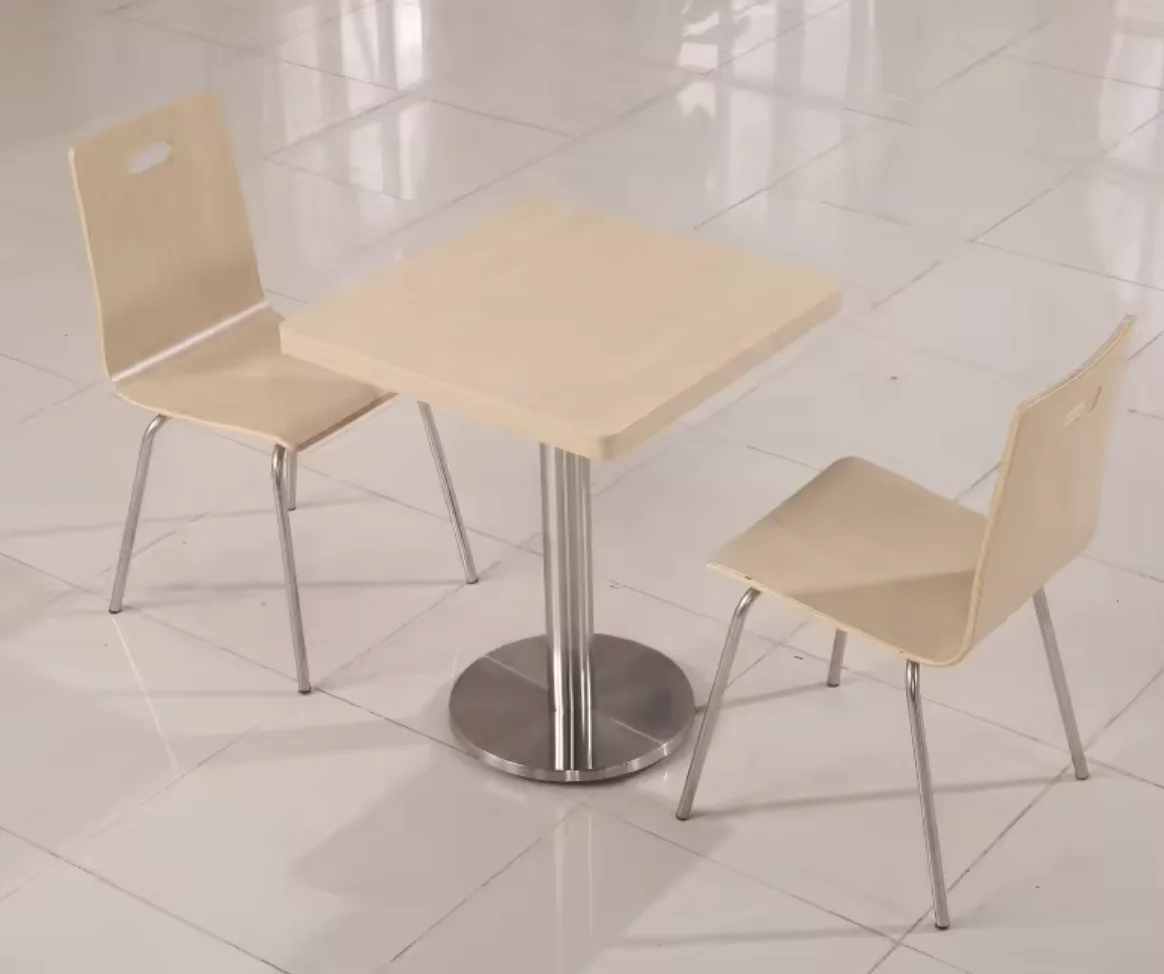 Restaurant Designs 2 People Dining Set Cafe Dining Table and Chairs Cafeteria Two Seater Dining Table