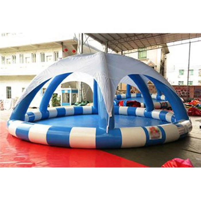 Commercial inflatable water pool with a cover D2036-1