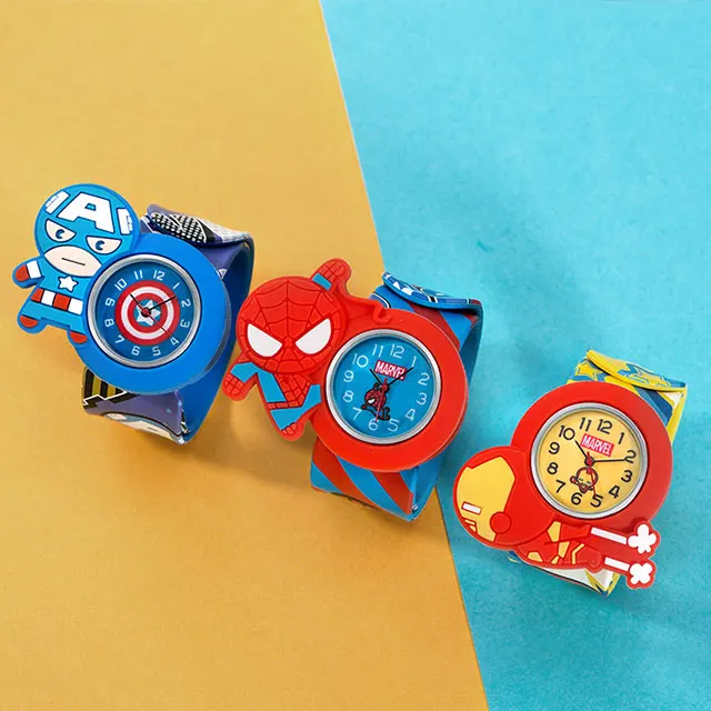 Wholesale Low Price Boys Girls Fashion Silicone Slap Snap WristWatch kids silicone cartoon slap watch