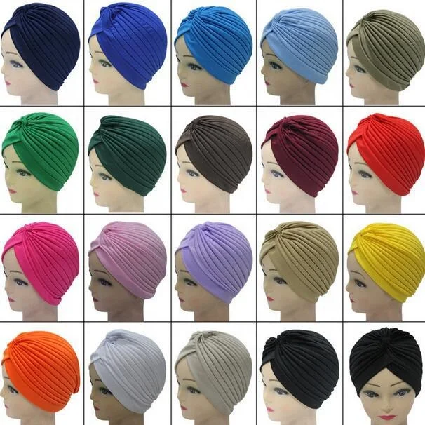 2022 Exclusive Design Women Tube Islamic Arab Head Scarf Pearled Wrap Hat Indian Hijab Turban With Beaded Muslim Caps Bonnets