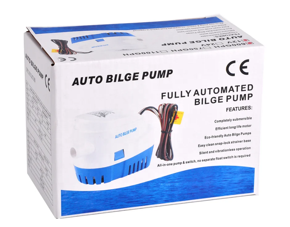 
Sailflo Auto Boat Bilge Water Pump 750GPH 12V 3.0AMP Ignition protected Float Switch 