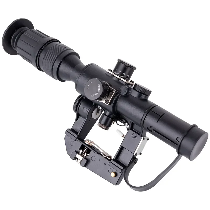 LUXUN SVD 4x26 Tactical Optical Sight Long Range Red Illuminated Sight Scope with Glass Ranging Reticle