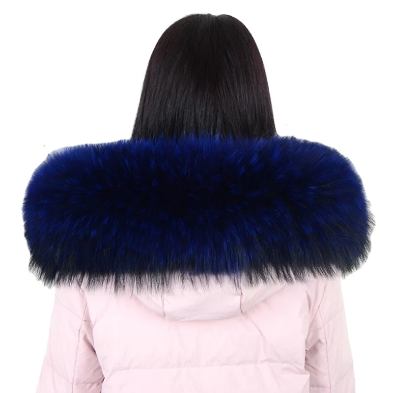 Factory Wholesale Real Raccoon Fur Raccoon Fur Trim Collar For Garment