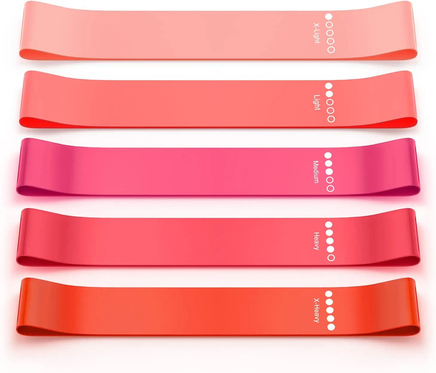 Fitness Elastic Resistance Bands Home training 5 Set of Stretch Bands for Booty Legs Pilates Flexbands Workout Gym Equipment