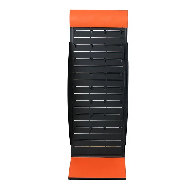 Mobile Phone Shop 32 Hooks Pvc Board Floor Standing Mobile Phone Accessories Cell Phone Case  Display Rack
