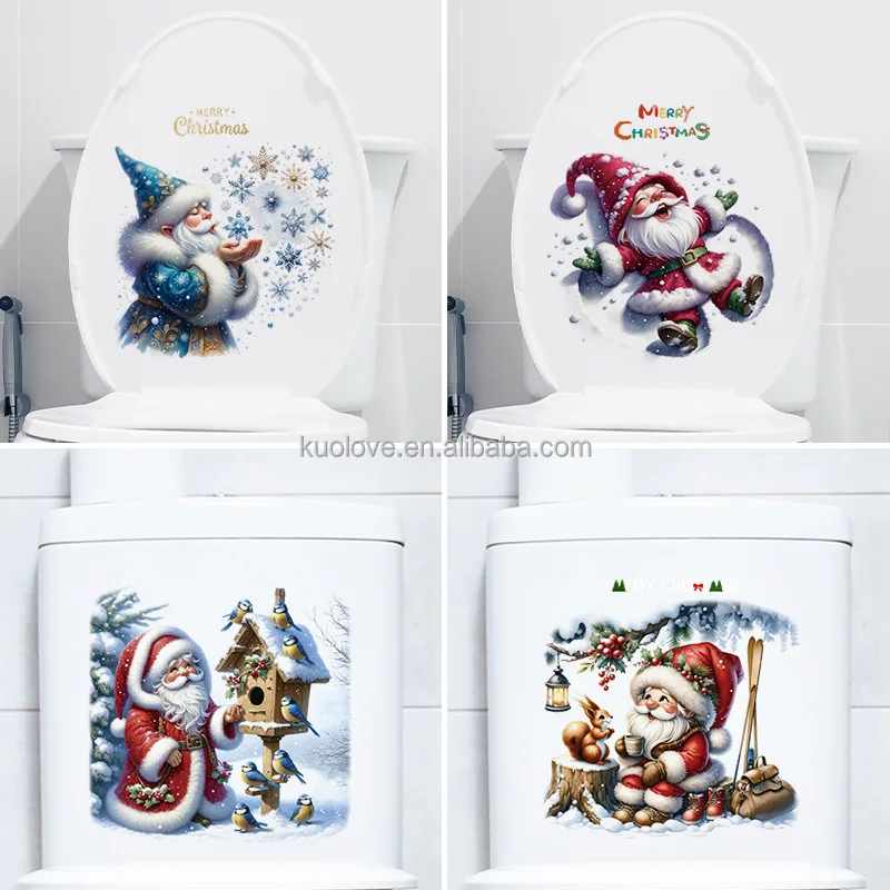 Santa Claus Snowflake elk Wall stickers Christmas Party decoration stickers Glass electrostatic PVC wallpaper