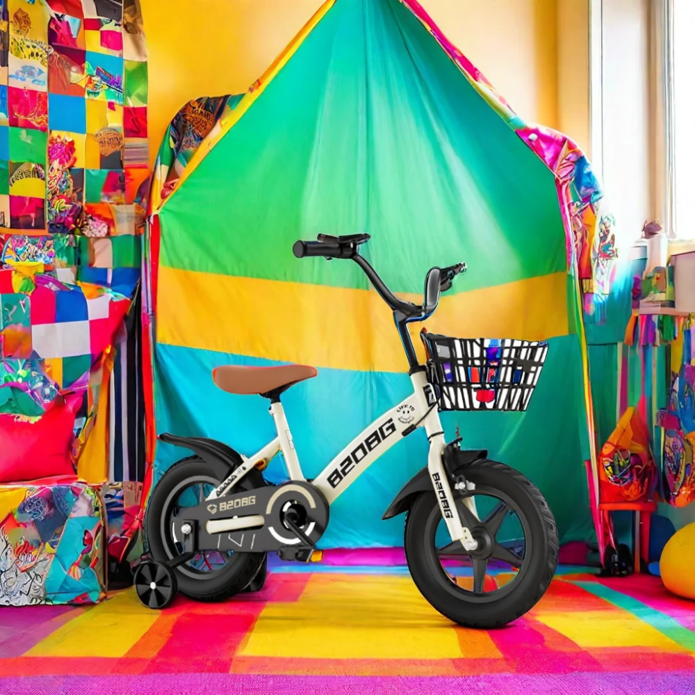 Детский стальной велосипед с обычными педалями