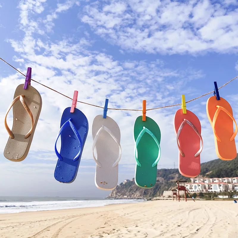 top brand customized woman flip flops quick drying pvc multi colors flat heel home slippers for outdoor