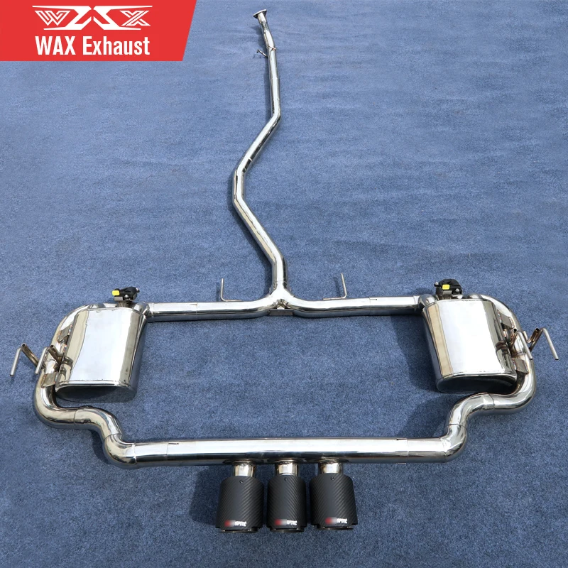 Performance Valvetronic Exhaust System for Honda Civic 2016-2021 Valved Exhaust Catback Carbon Fiber Tri-outlet Taippipes