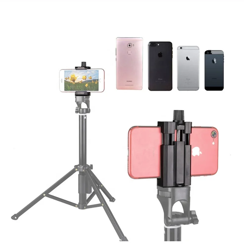 Universal Flexible 1/4 Inch Screw Cell Phone Tripod Mount Holder Adapter for Selfie Stick