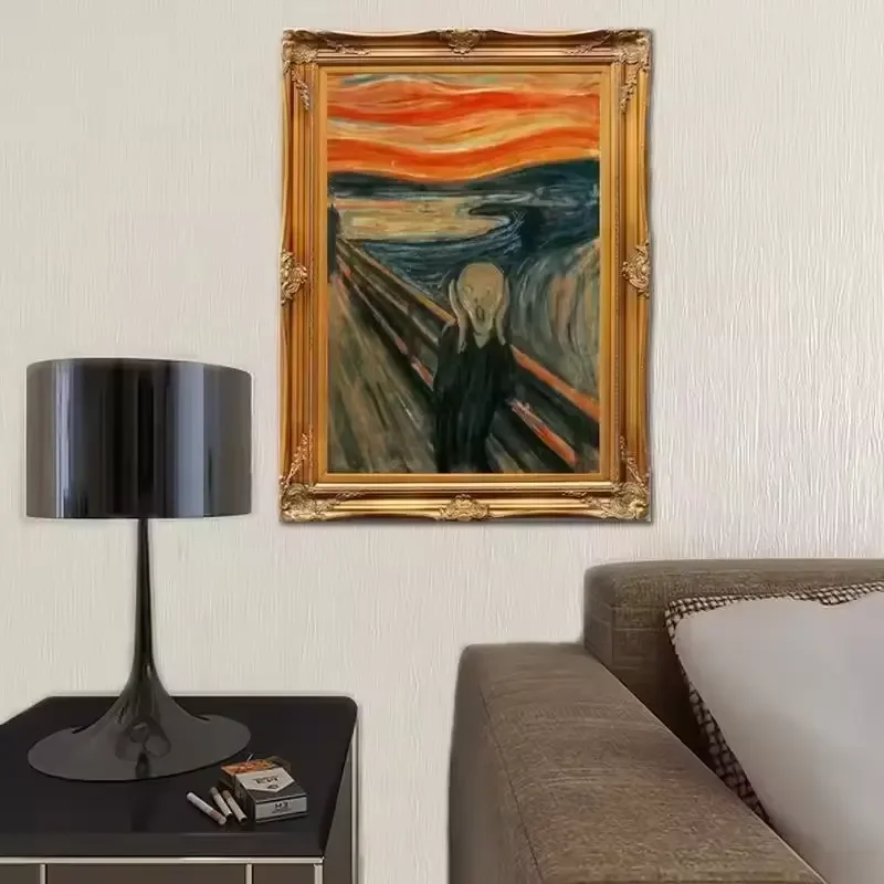 100% Cotton Paintings Canvas Gallery Collection Expressionism Handmade Oil Painting Scream By Edvard Munch
