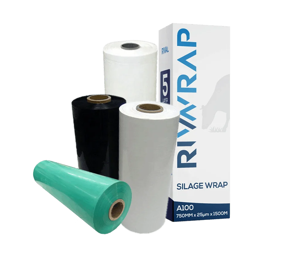 Good Quality 5 Layer Silage Wrap Film Black/Green/White/blue Silage Bale Wrap Stretch Film