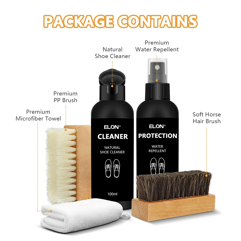 OEM ODM Wholesale Shoe Cleaner Eco-friendly 100+100ml Sneaker Cleaner Foam Waterproof Agent Shoe Cleaner With Brush And Towel