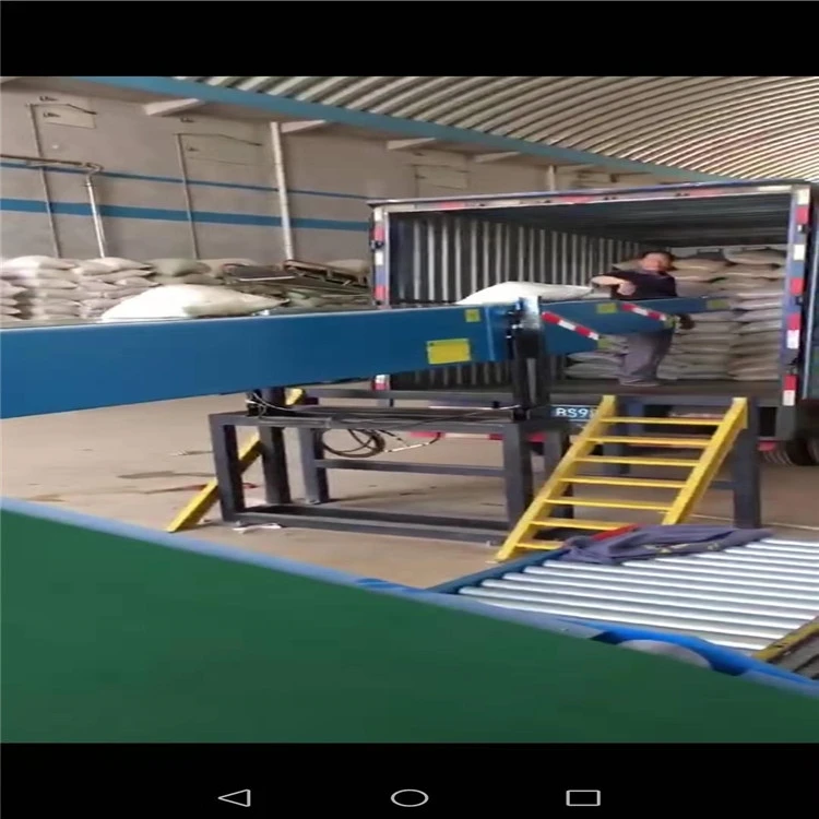 Automatic 40ft Shipping Container Logistics Electric Conveying Equipment Belt Stacker