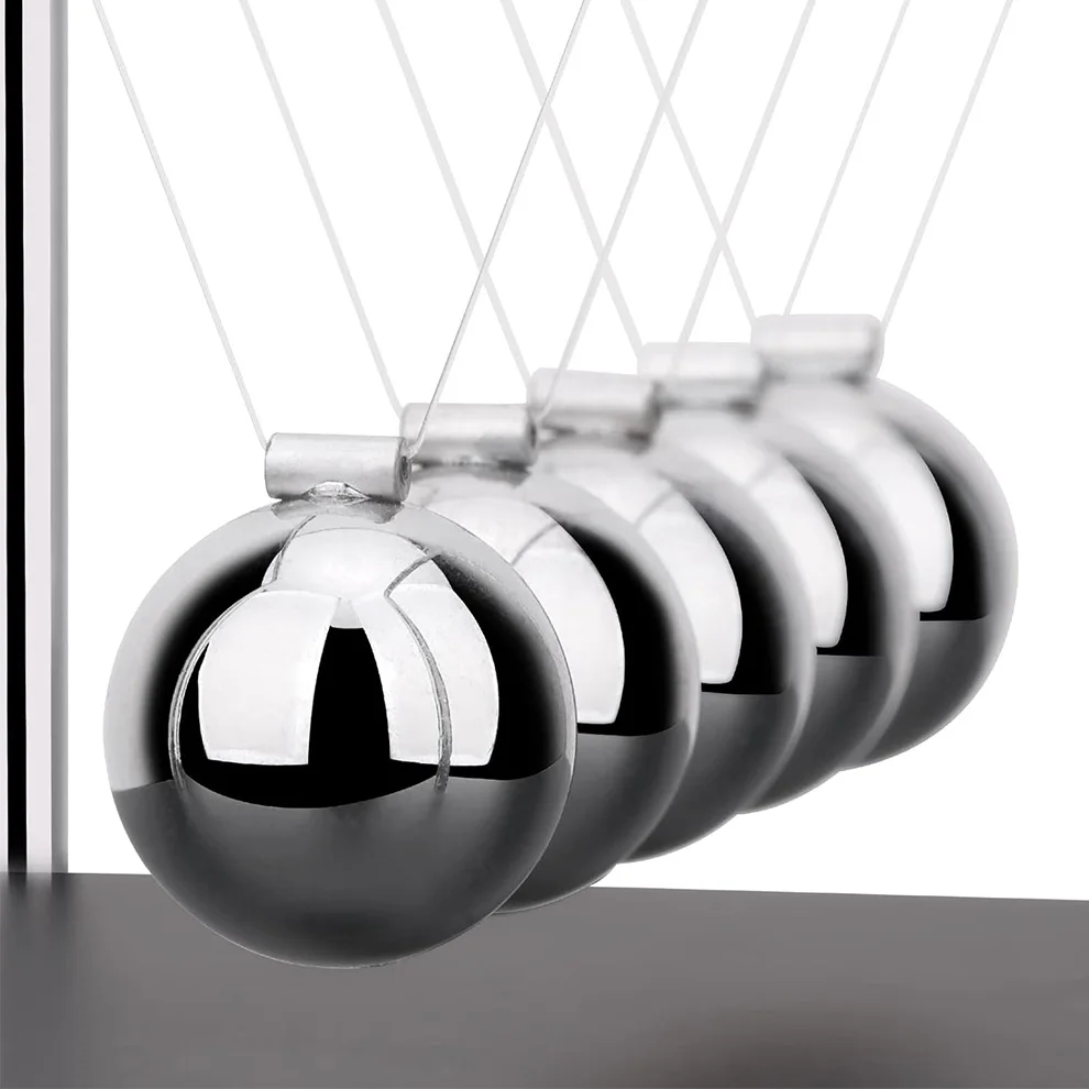 QLKUNLA Factory Delivery Metal Newton Cradle Balls Office Decor Newton Pendulum Balance Ball