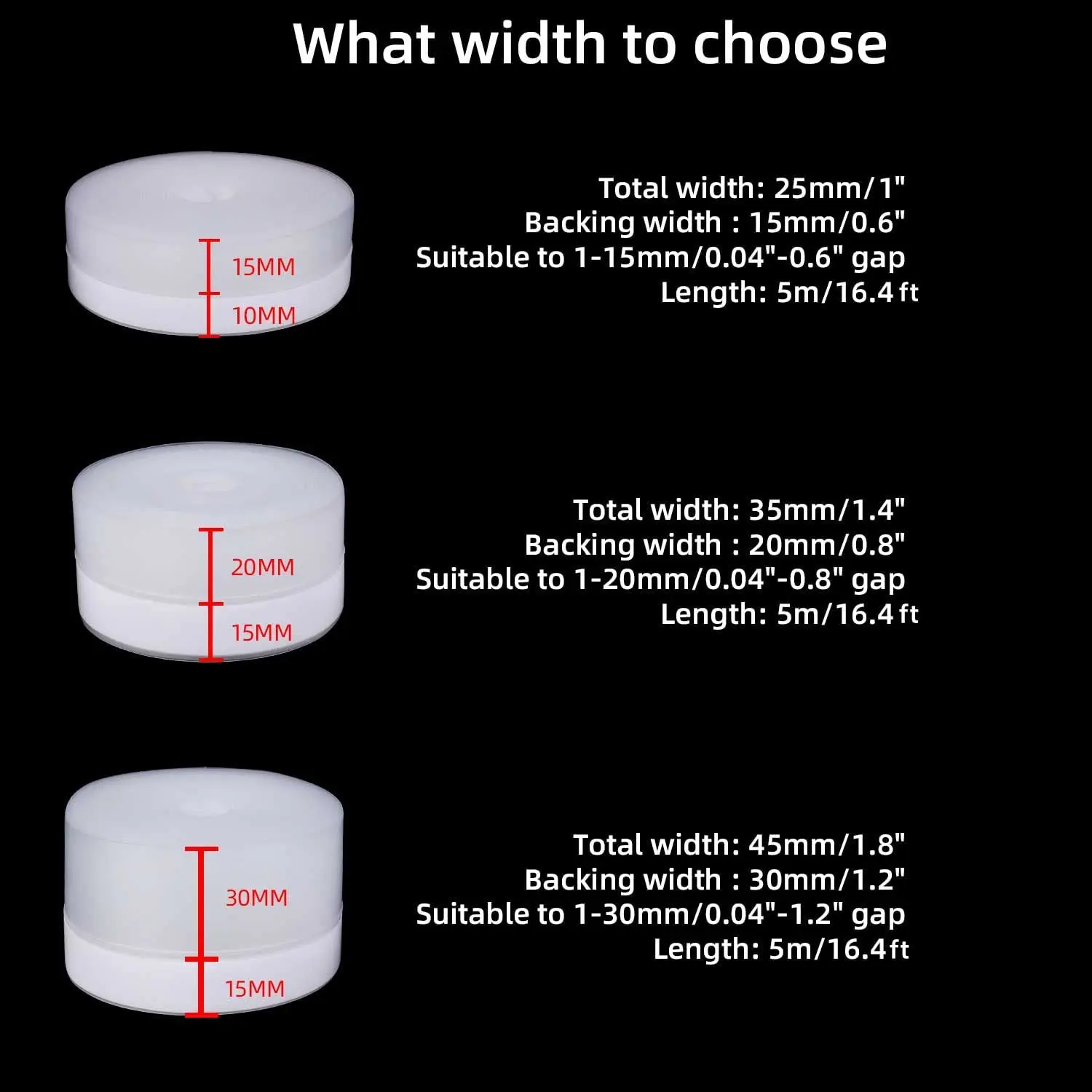 16 Feet Translucence 35mm Silicone Adhesive Weather Stripping Door Draft Stopper Seal Strip for Door & Window