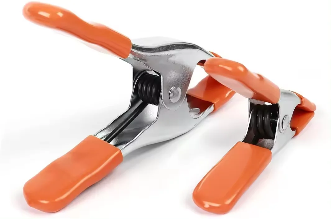 2 4 6 9 Inches Red Metal Heavy Duty A Type Spring tent Clips Clamps with PVC Handles for Wood Working insulated Crocodile Clip