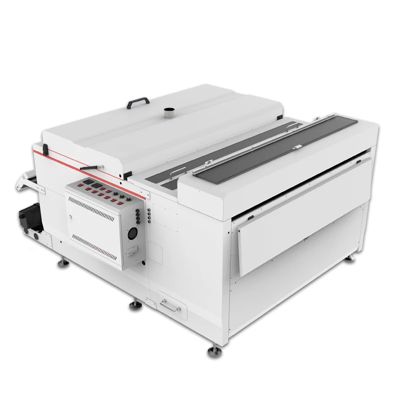 Large format dooyion 120cm conveyor belt type dtf powder shaker and dryer for t shirt