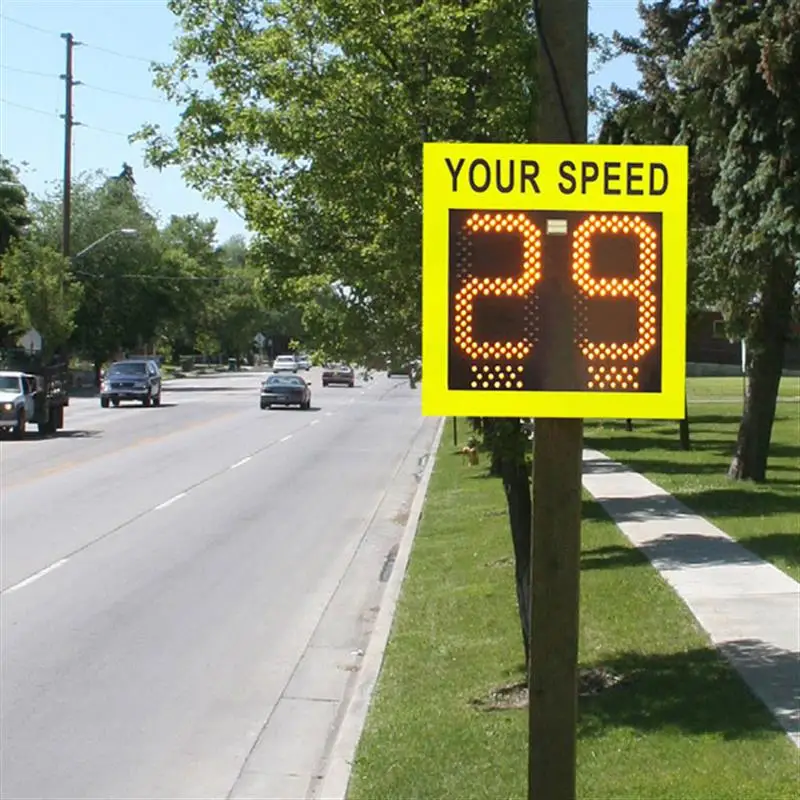 Radar Speed Trailer For Law Enforcement Traffic Flashing Speed Limit Led Signs Speed Radar