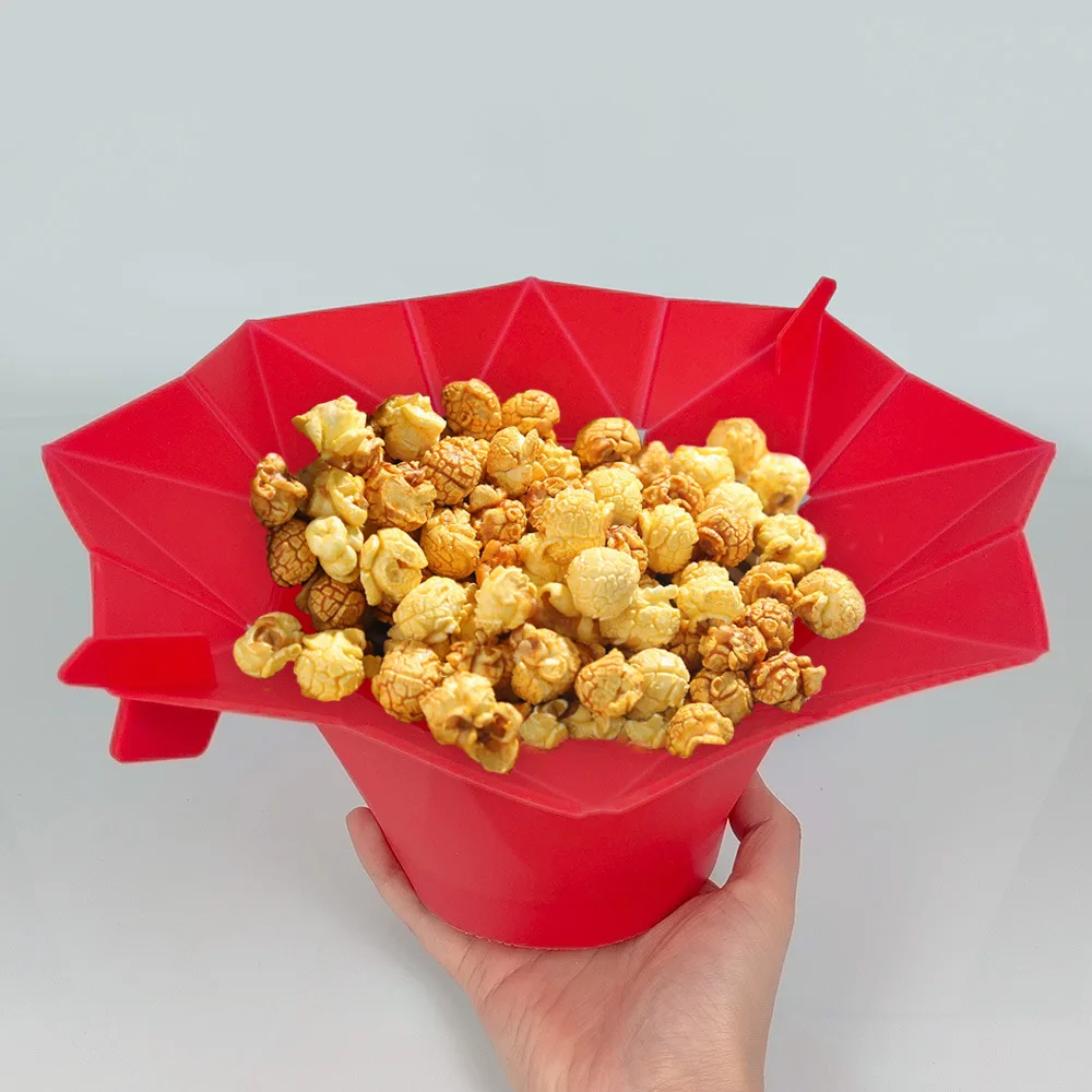 wholesale kitchen tools foldable microwave oven silicone popcorn makers machine bucket bowl