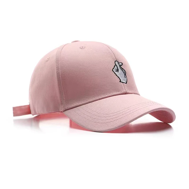 Custom Cotton Twill Baseball Cap Embroidery Embroidered Pink Hats For Women