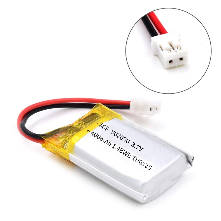 KC Certified  802030 3.7V/3.8V/3.85V 400mAh Battery High Voltage Lithium Polymer Batteries for Electronic Toys