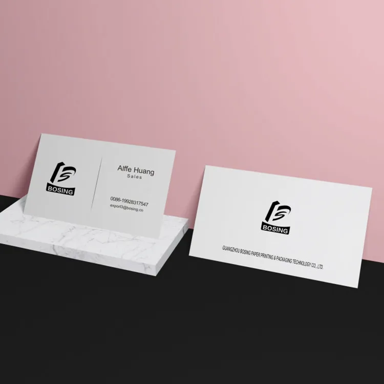 Customize Luxury Beautifully Textured Silver Foil Soft Touch Finish Printing Business Card