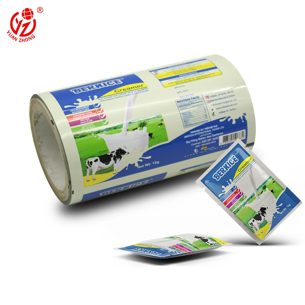 Wholesale Custom Printing Food Grade Coffee/Milk/Soft Drink Sachet Packaging Film Plastic Laminated OPP Foil Film Roll