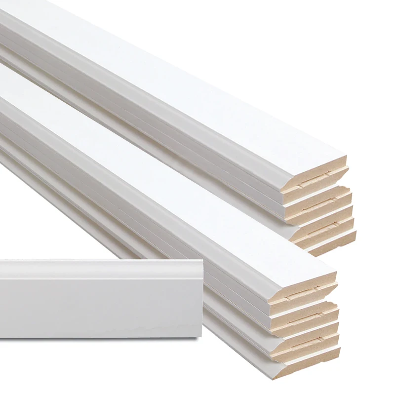 Wood MDF white  Mouldings colonial baseboards mouldings Skirting baseboard