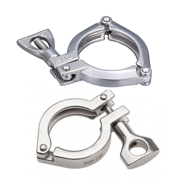 stainless steel ss ss304 304 ss316 316 single pin double pin 13MHH 13CS Sanitary Hygienic tc triclamp tri clover ferrule Clamp