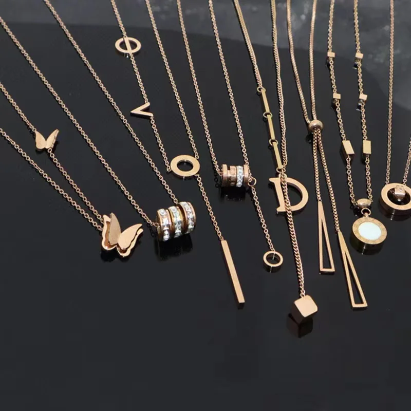 cheap discount stainless steel pendant necklace jewelry necklace assorted mixed no fade jewelry