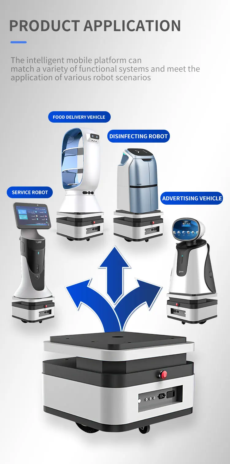 Factory Source UGV-5 Unmanned Industrial Inspection Robot Chassis UGV 50kg Payload Transportation Robot Base