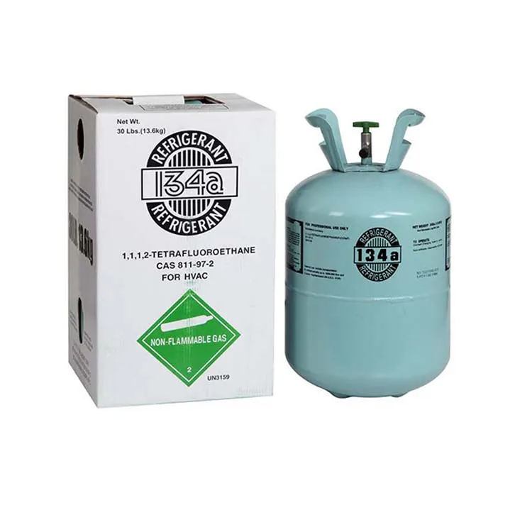 Refrigerant gas r134a, r404a, r410a in CE refillable cylinder