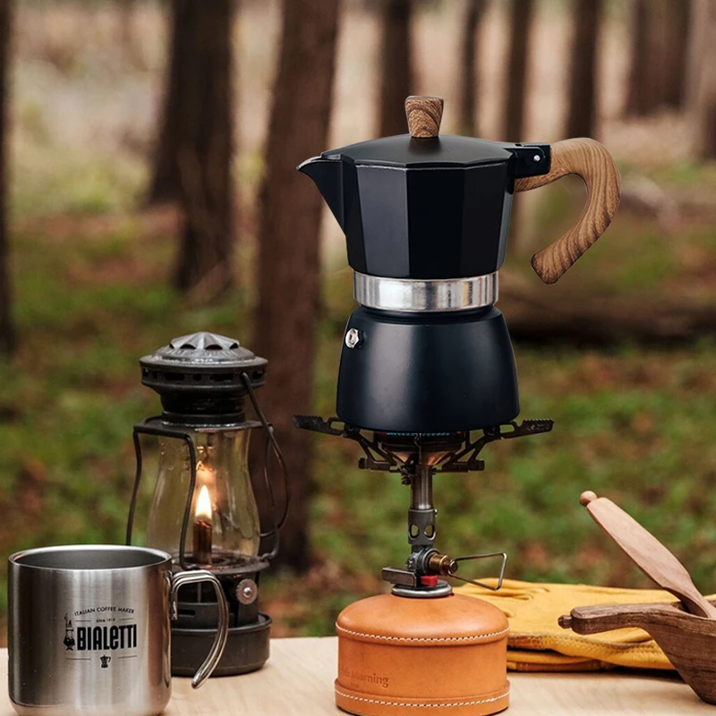 Factory Price Italian Style Aluminum 3-6 Cups Top Coffee Maker Moka Pot For Hotel