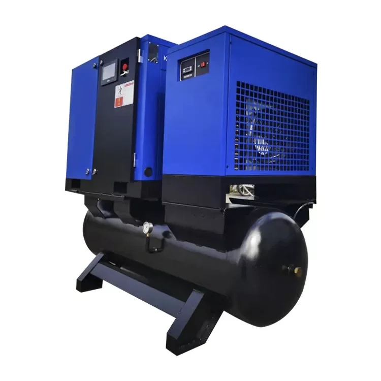 Super Efficiency Compressor All In One Mounted Integrated With Tank Dryer 4 In 1 For Laser Cutting Compressor