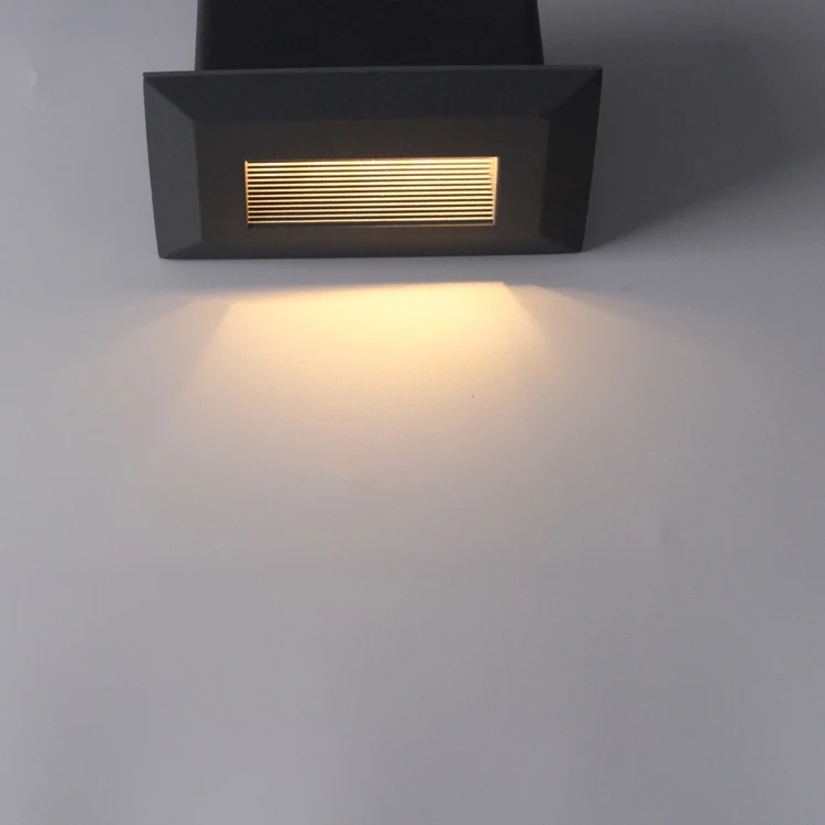 
Aluminium Recessed mounted LED Step light 120V 220V 3W Wall light for cinemar 