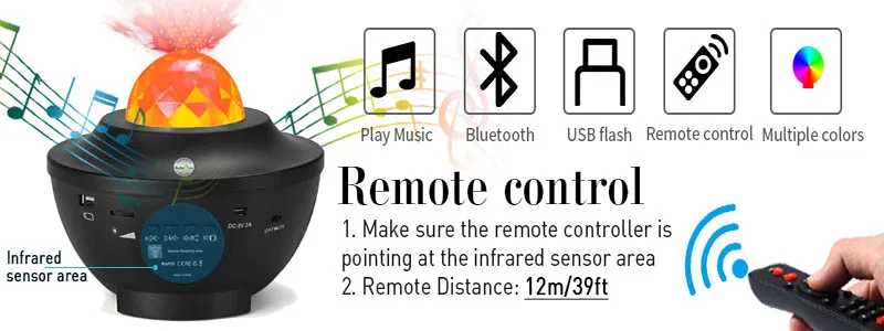 BOKUN OEM Projection Lamp Alibaba Hot Selling Remote Controlled LED Laser Galaxy Sky Projector Star Starry Night Light Projector