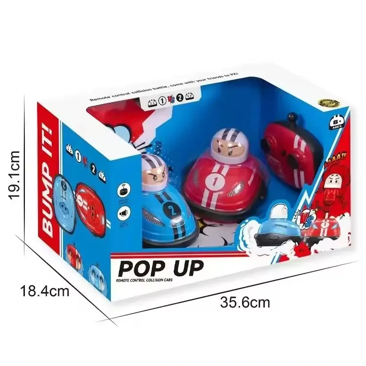 Novelty 2-Player RC Bumper Cars Toys Fun Versus Game Remote Control Crash Car toy Kids Radio Control Battle Car Toy