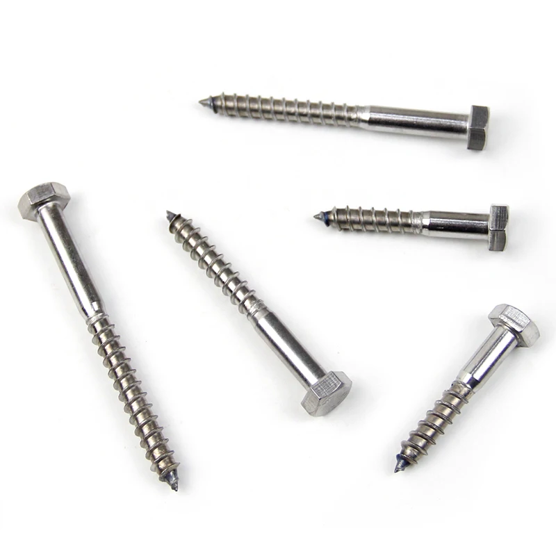 
Goshen din 571 stainless steel 304 A2-70 hex bolts nuts screws hex head wood screw 