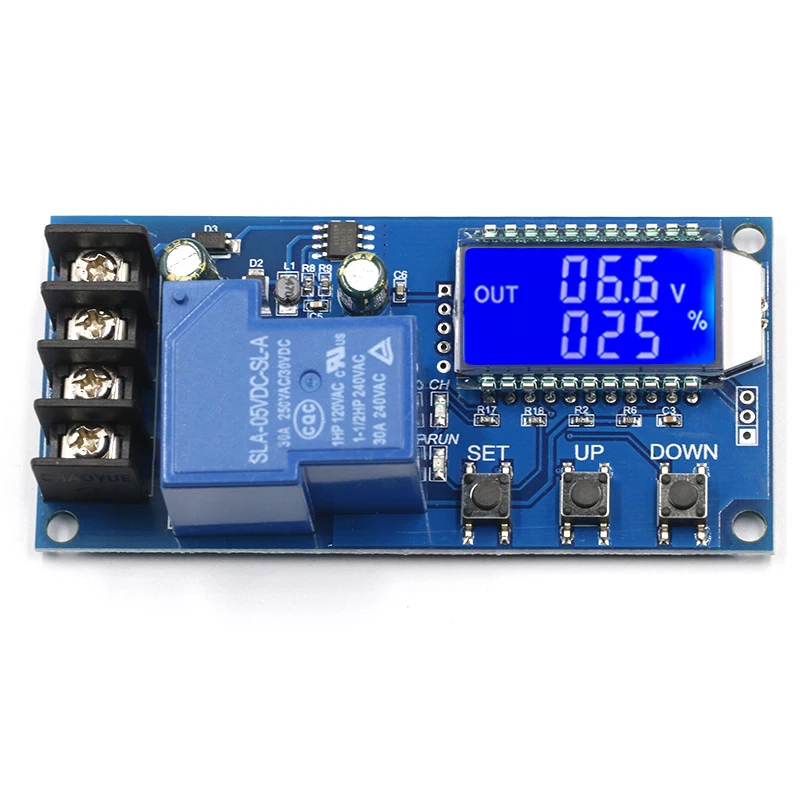 DC 6-60v 30A Storage battery Charging Control Module Protection Board Charger Time Switch LCD Display XY-L30A