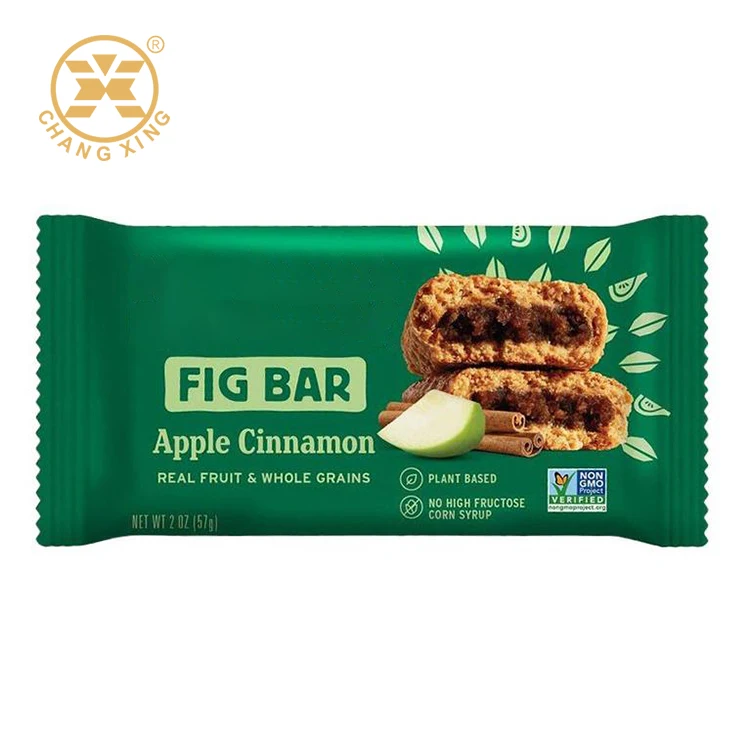 Private label plastic peanut butter bars packaging protein bar wrappers sachet film