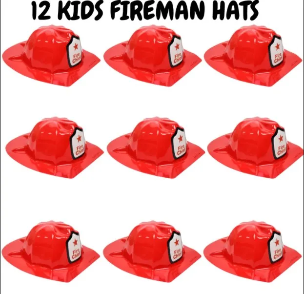 wholesale custom fireman toy party safety plastic hard hat for kids CH2319