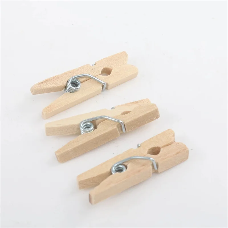 24pcs/bag 4.8*0.7cm Heavy Duty Wooden Clothespins for Hanging Photo DIY Handmade Craft