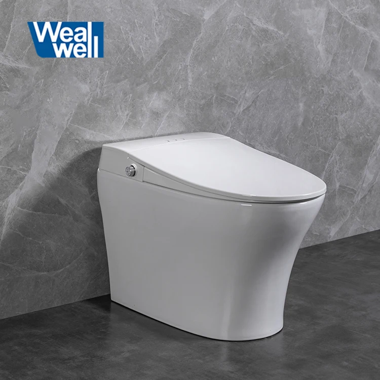 Factory One Piece Micro-sensor Auto Flip Intelligent Foot Sensor Flushing Smart Toilet