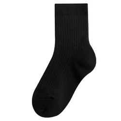 High quality hot sale logo design cozy soft solid color crew custom logo  woman socks