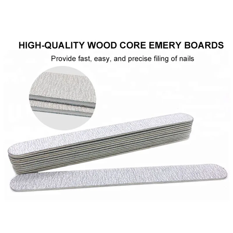 Personalized wholesale zebra gray 80/100/120/150/180/240/320 grit emery board wood nail file