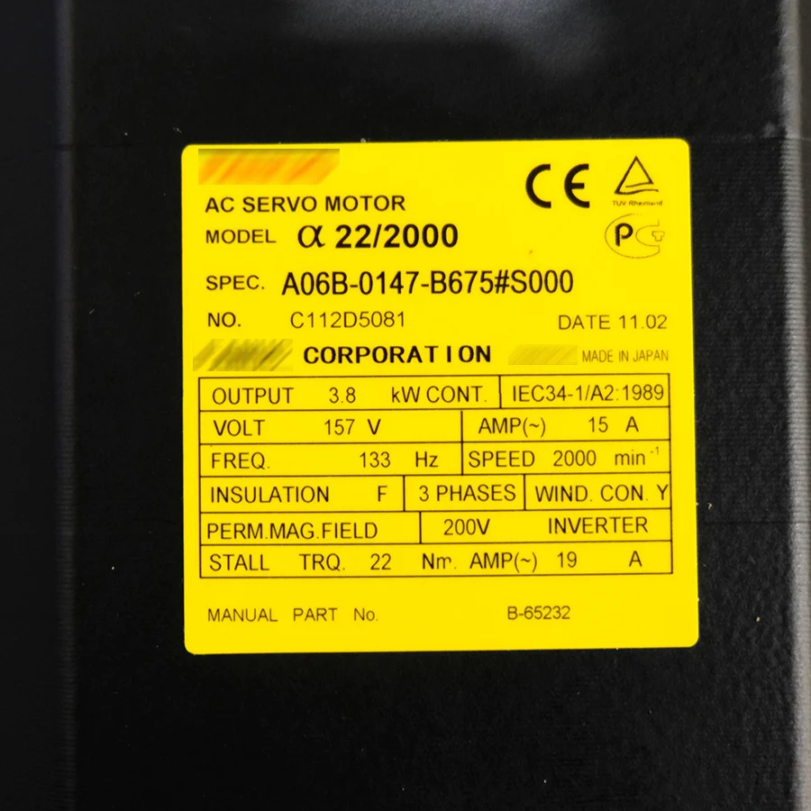 Original And New FANUC Servo Motor A06B-0147-B675 FANUC Servo Drives