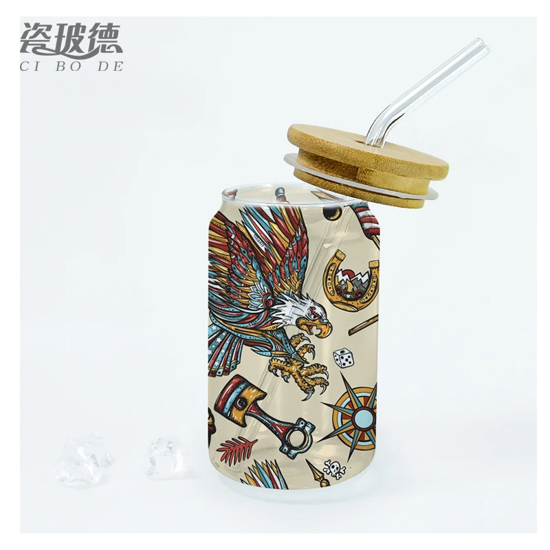 Custom DIY Print Sublimation blank glasses tumbler cola bottle soda shape beer can tea water set glass cup drinking